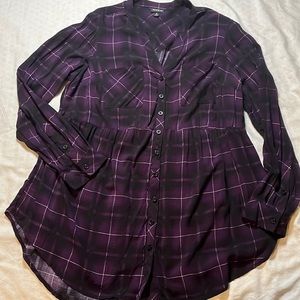 Torrid Babydoll Challis Button Front Tunic Women’s size 0x